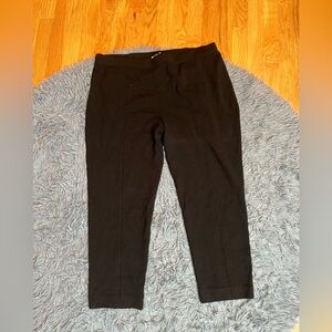 St. John Collection Black Wool Pull On Pants Size XL